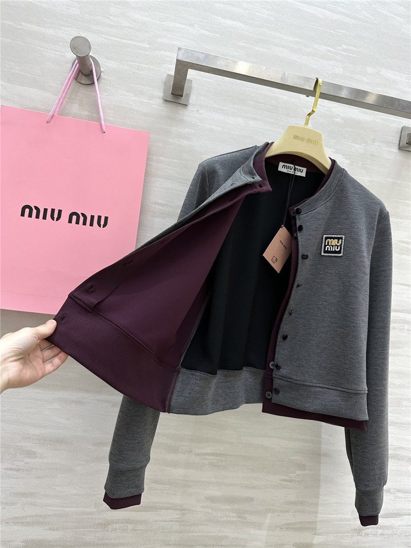 M1um1u fake two piece cardigan coat