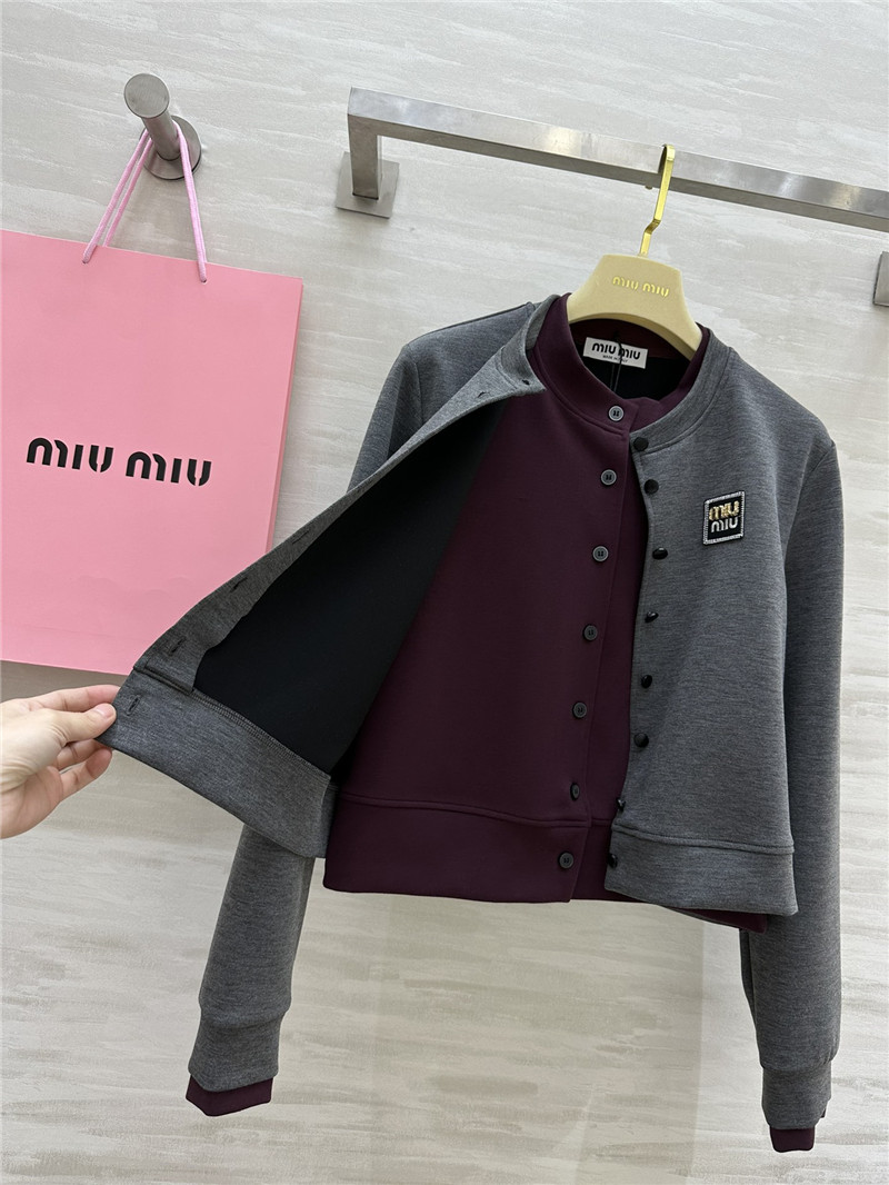 M1um1u fake two piece cardigan coat