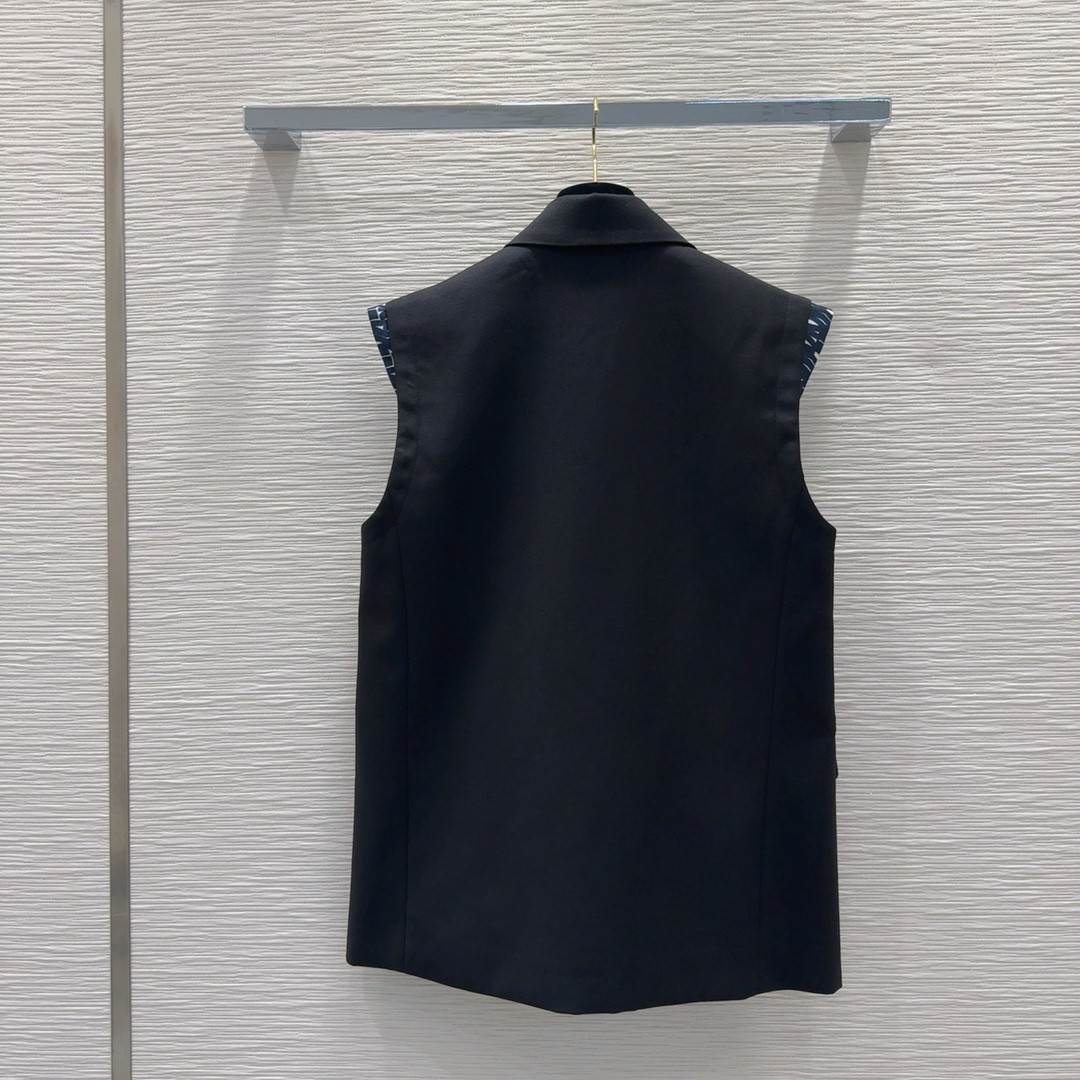 D10r patchwork embroidered vest