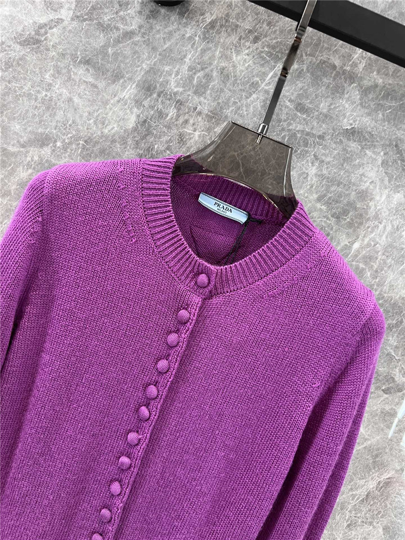 Pra*a purple cashmere cardigan