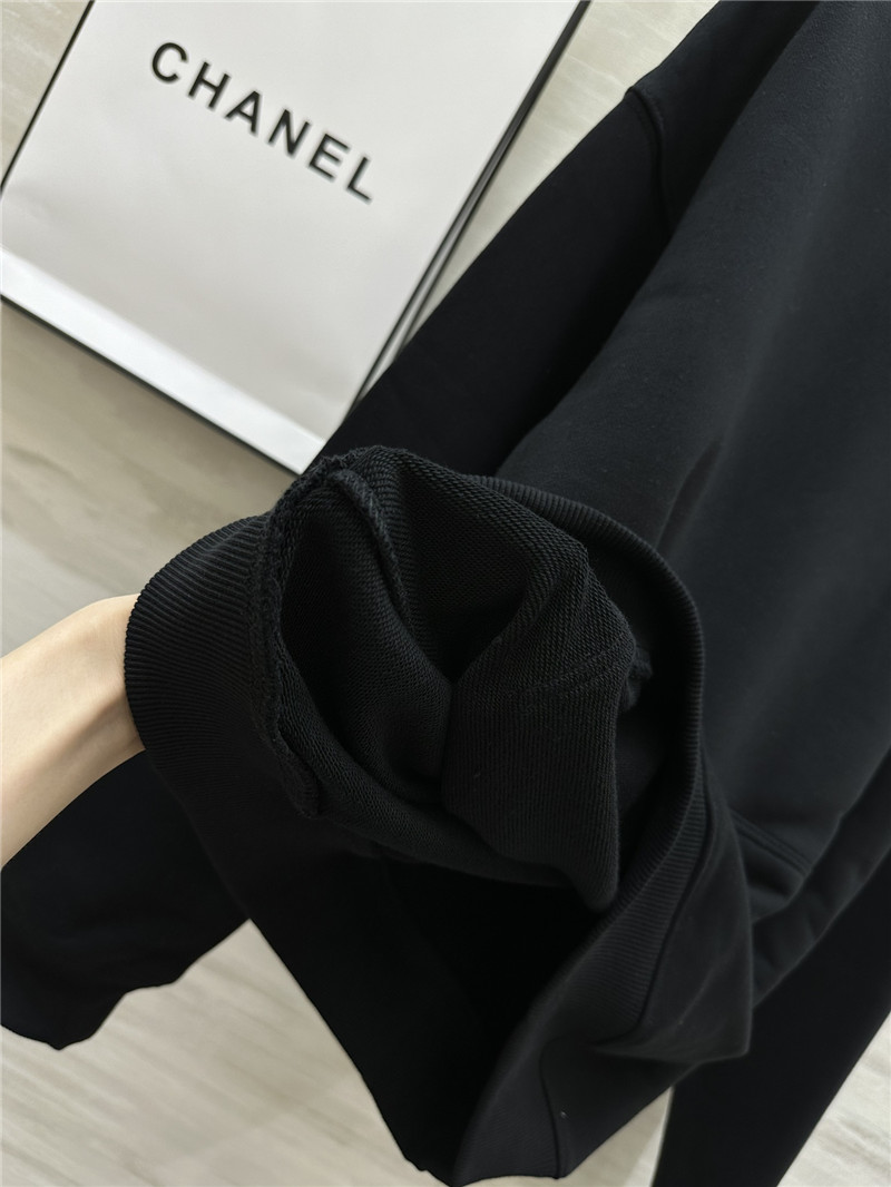 Ch**el letters cotton hoodie in black