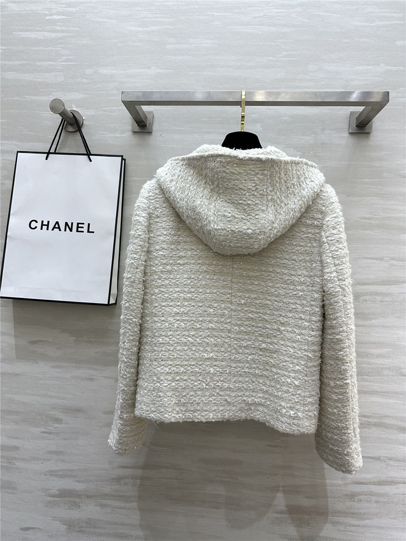 Ch**el woven hooded jacket
