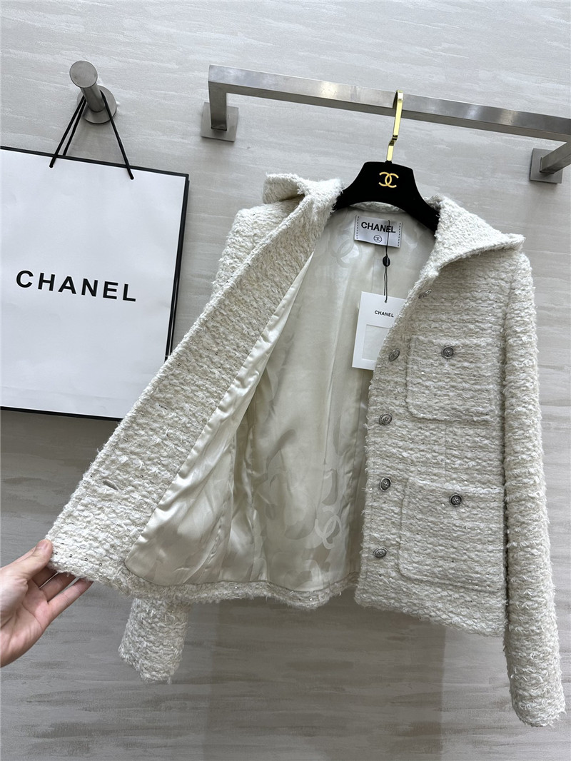 Ch**el woven hooded jacket
