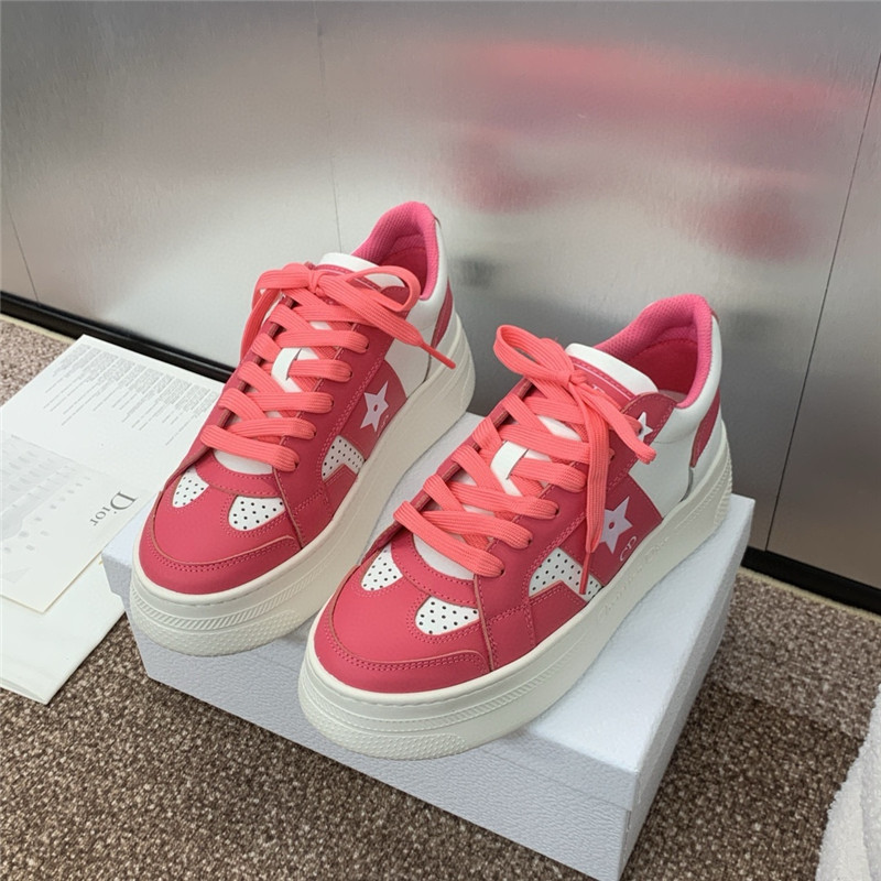 D10r star red lace-up platform sneakers