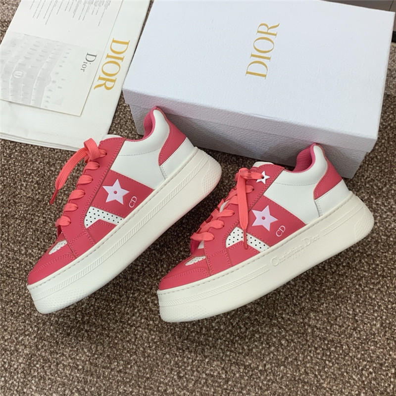 D10r star red lace-up platform sneakers