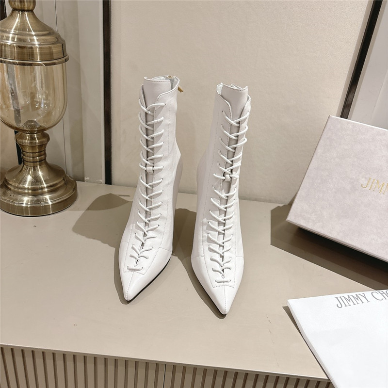 J1m*y Ch00 scarlett 95 white leather boots