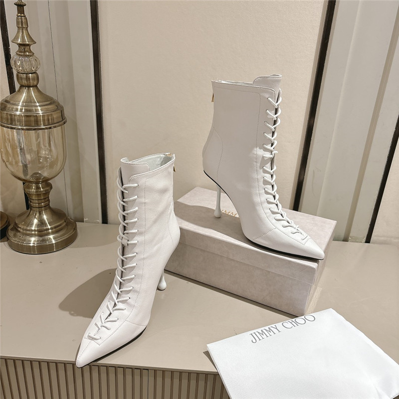 J1m*y Ch00 scarlett 95 white leather boots