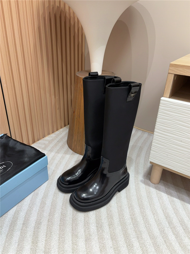 Pra*a re-nylon knee-high boots