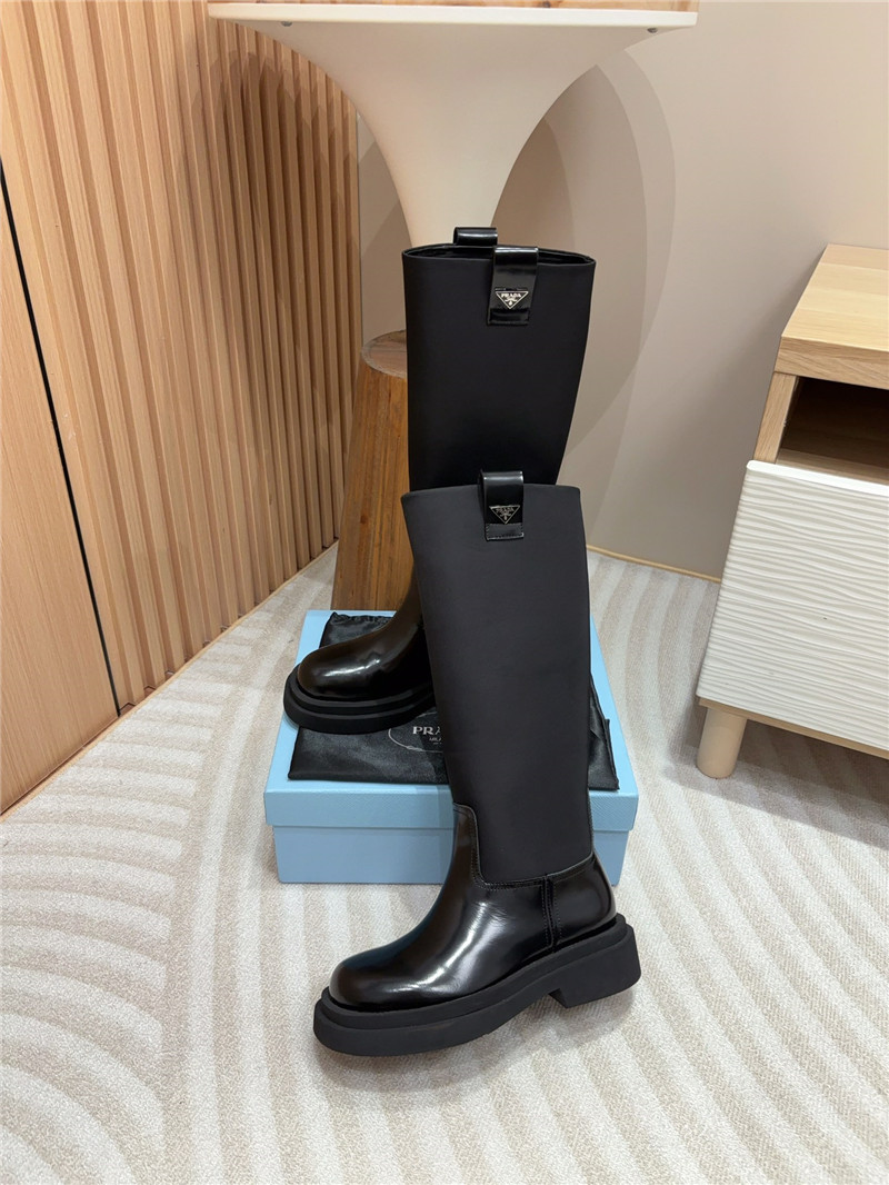 Pra*a re-nylon knee-high boots