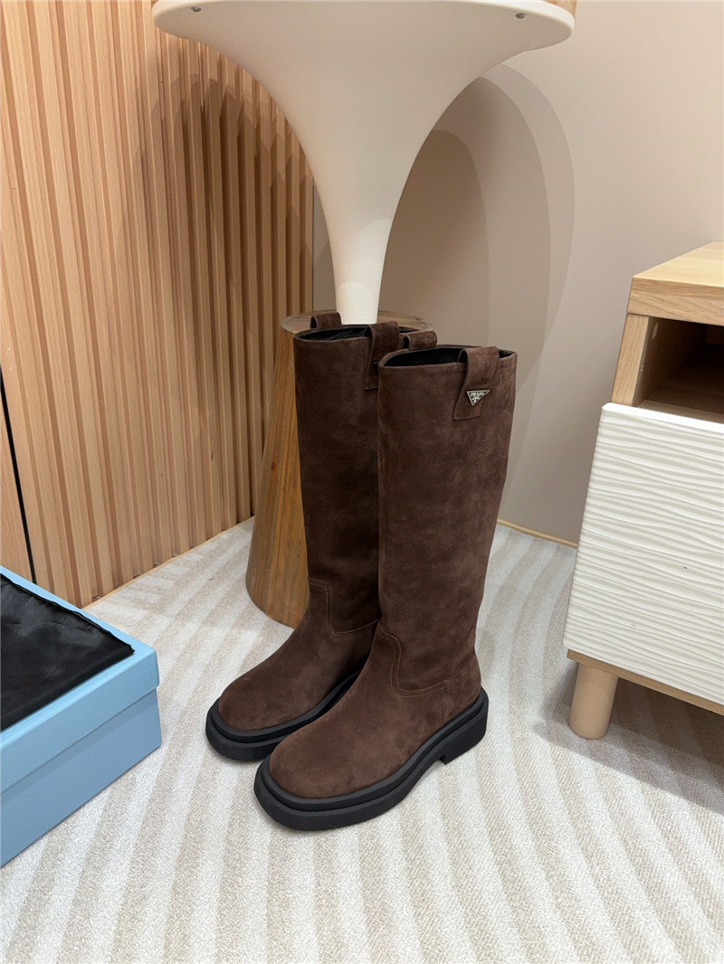 Pra*a suede high slip-on boots