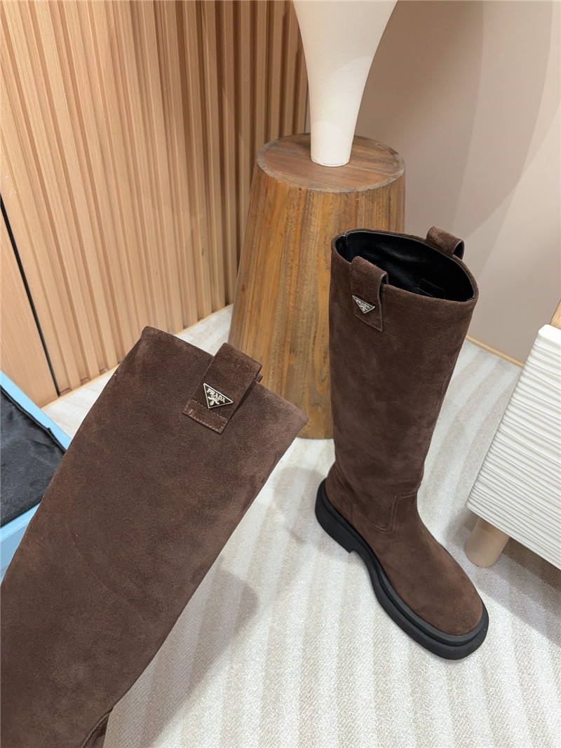 Pra*a suede high slip-on boots