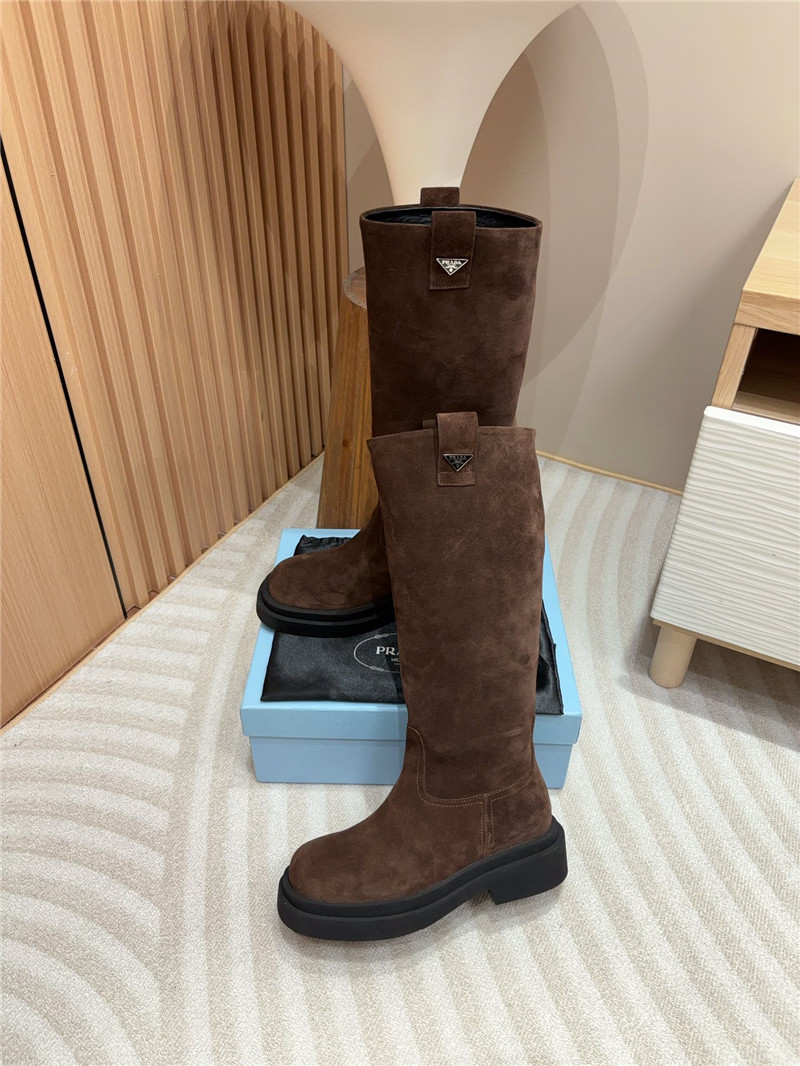 Pra*a suede high slip-on boots