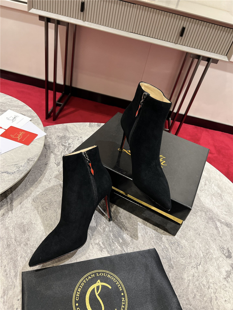 Chr1st1an louboutin black suede eloise boots