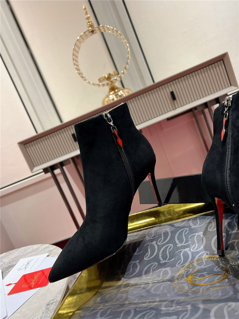 Chr1st1an louboutin black suede eloise boots