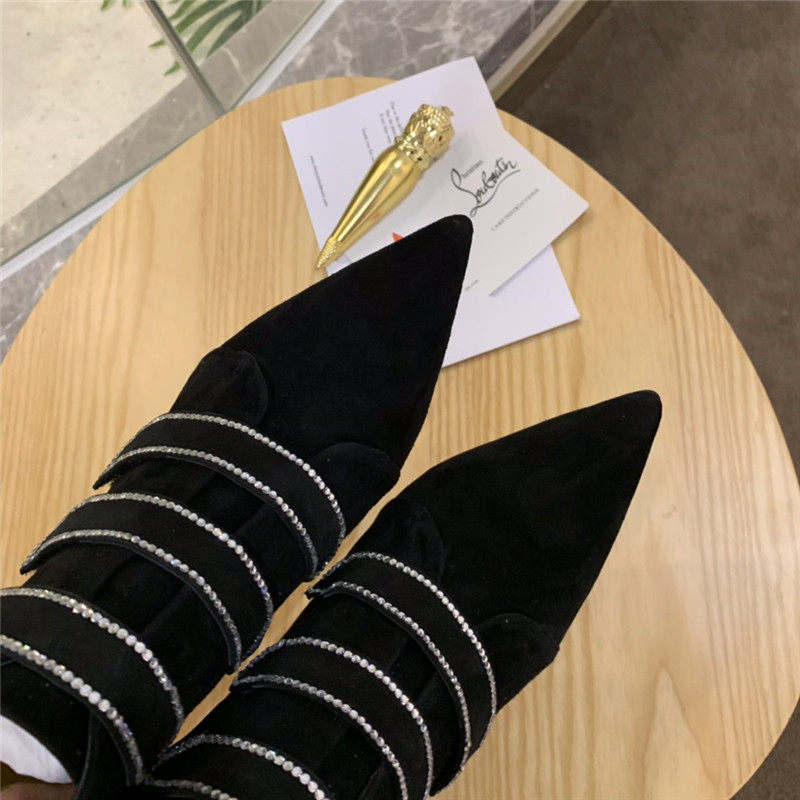 Chr1st1an louboutin triniboot crystal-embellished suede boots