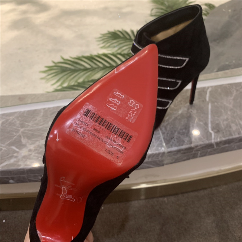 Chr1st1an louboutin triniboot crystal-embellished suede boots