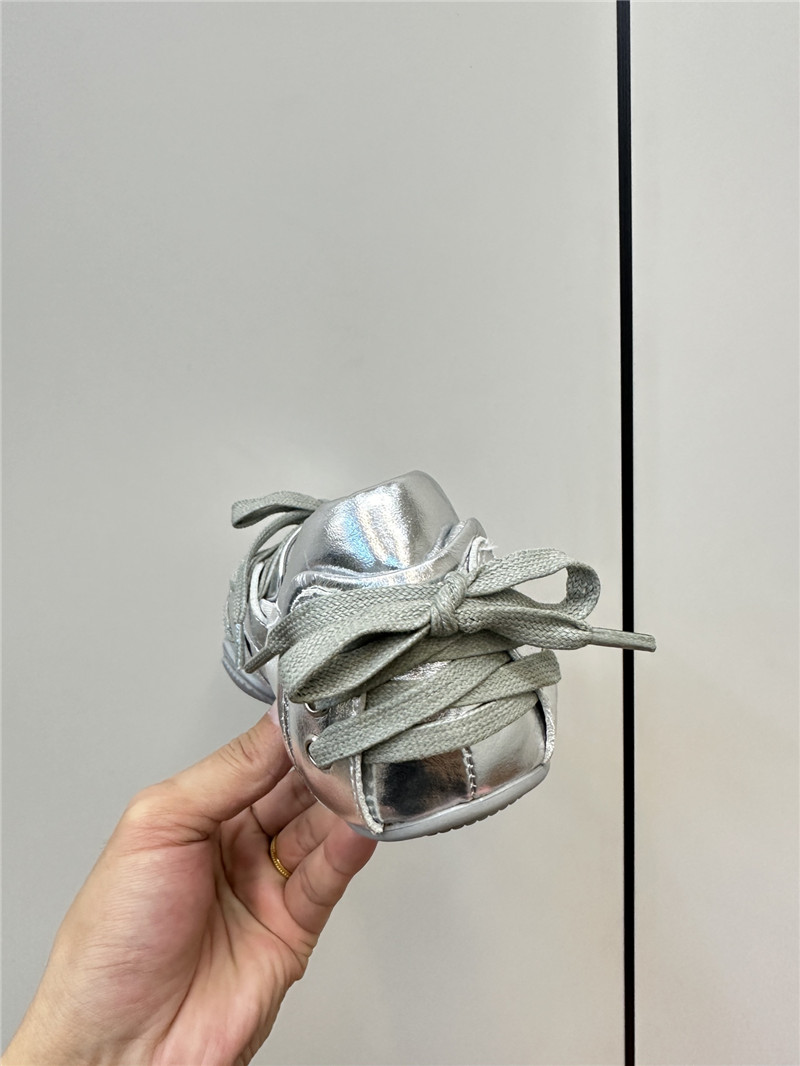 Acne Studios Silver Lace-up Leather Sneakers