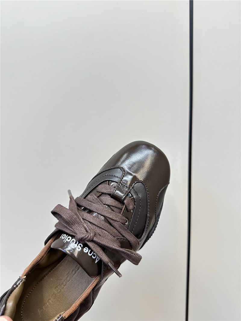 Acne Studios Brown Leather Lace-up Sneakers
