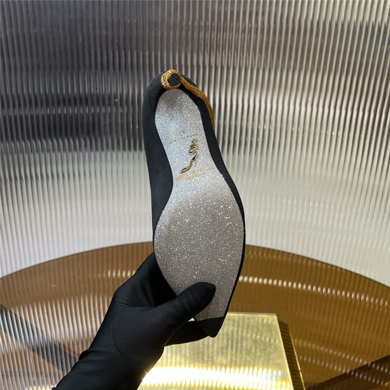 Rene Caovilla Black and Gold Margot Boots