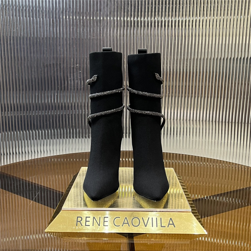 Rene Caovilla Black Margot Boots