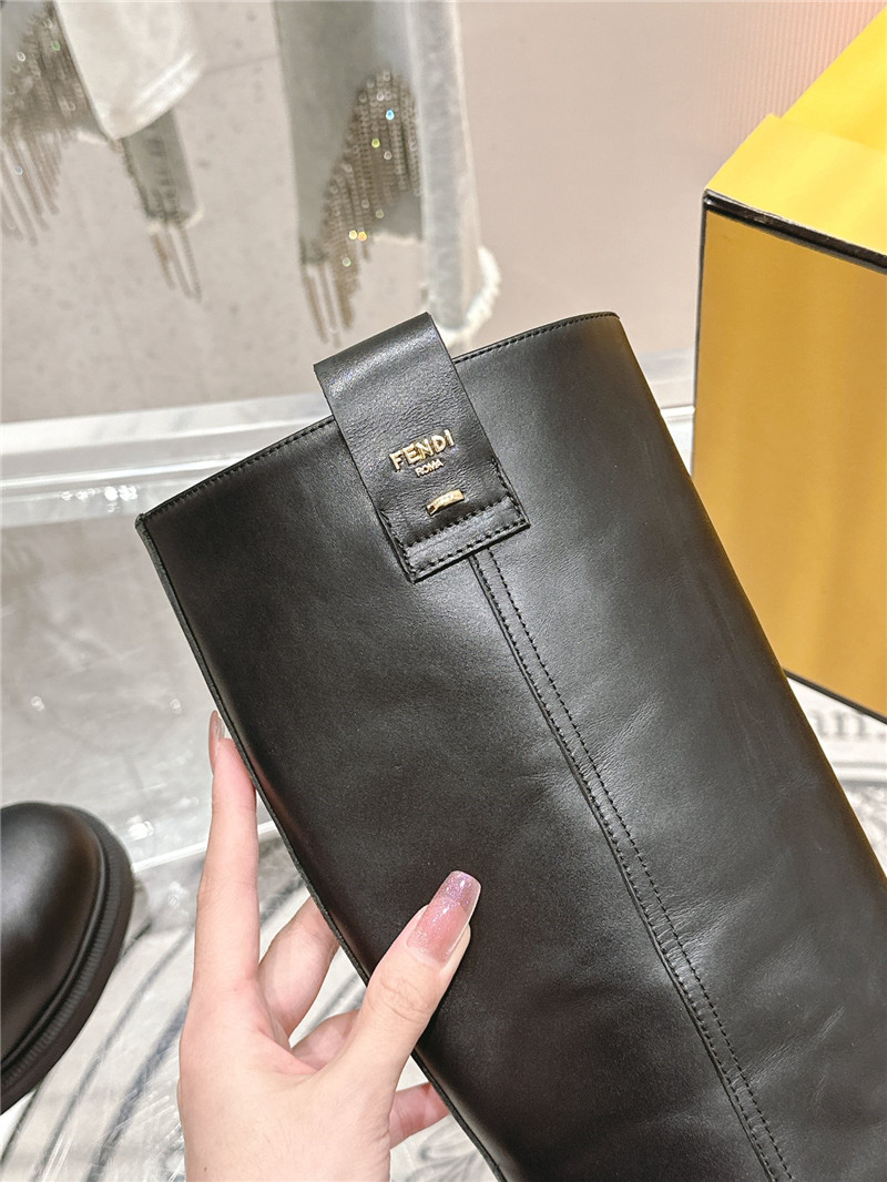 F**di filo black high knee boots