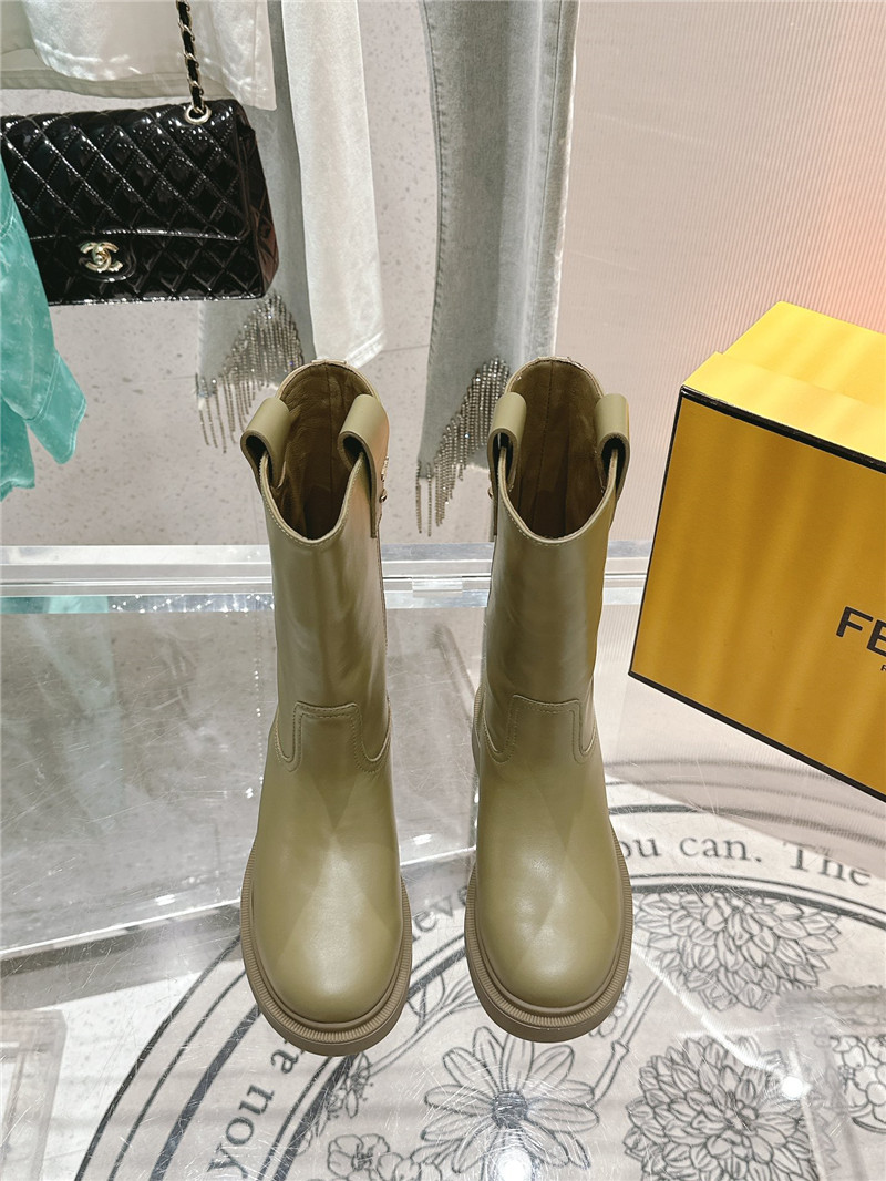 F**di filo green ankle boots