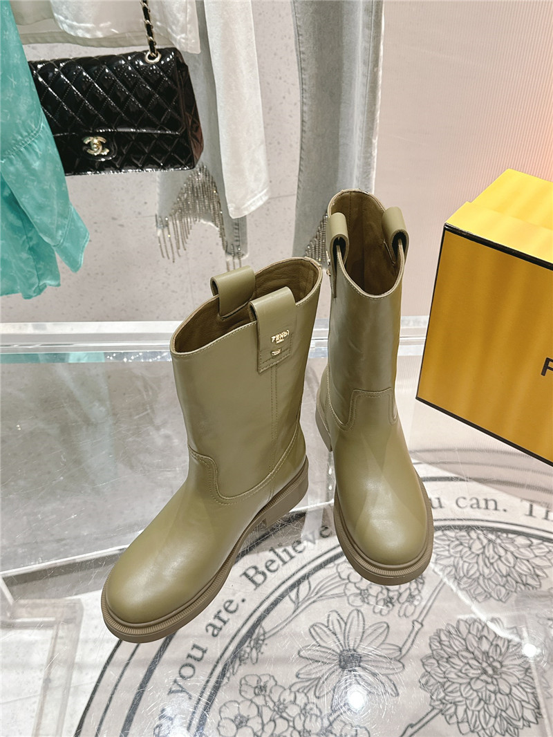 F**di filo green ankle boots