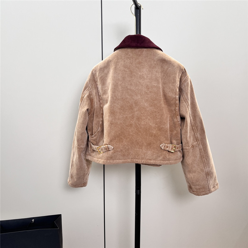 M1um1u denim short cotton jacket