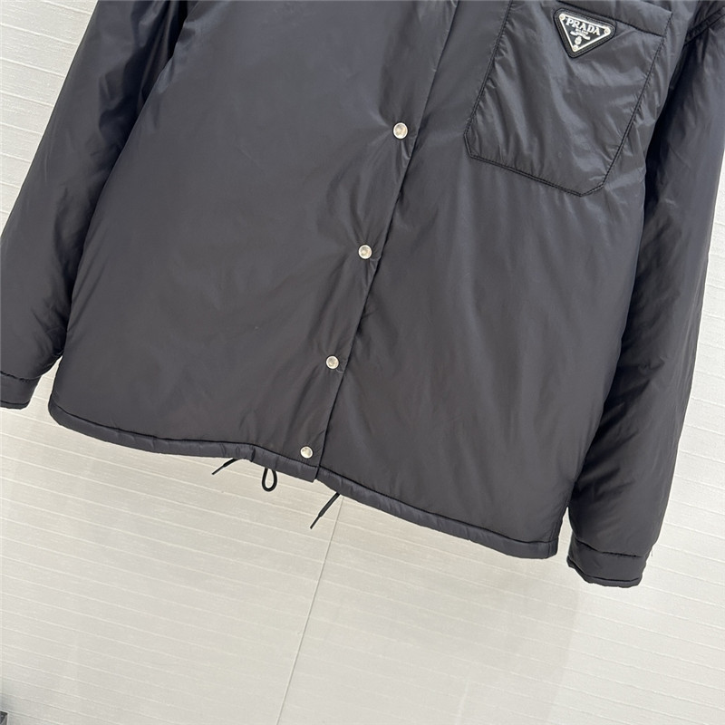 Pra*a shirt-style thin cotton coat