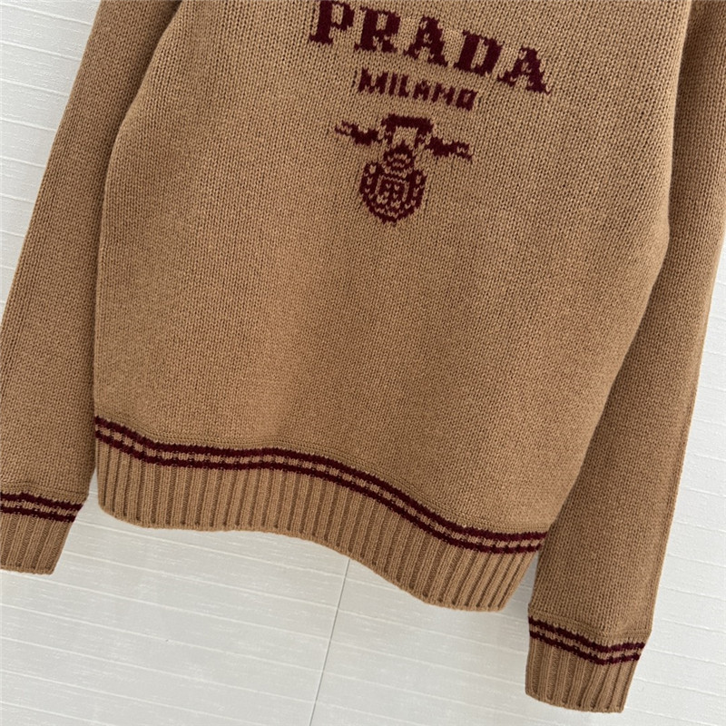 Pra*a wool and cashmere sweater in brown