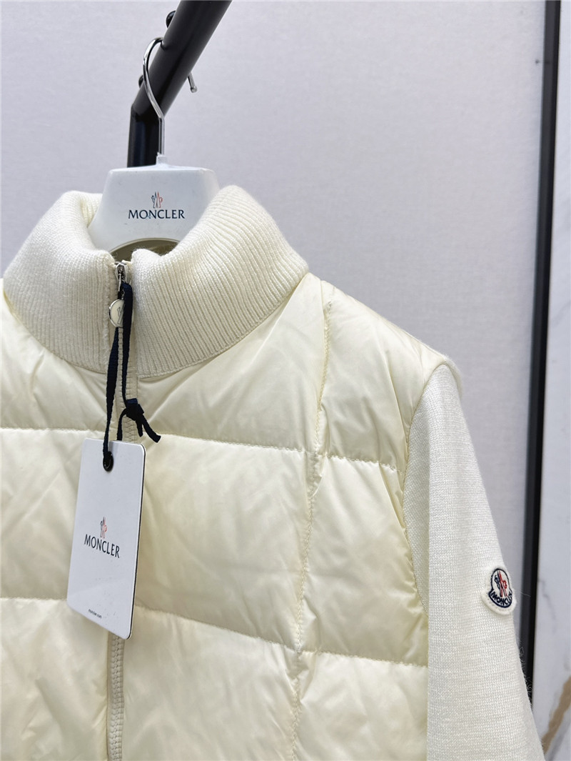 Moncler patchwork knitted down jacket