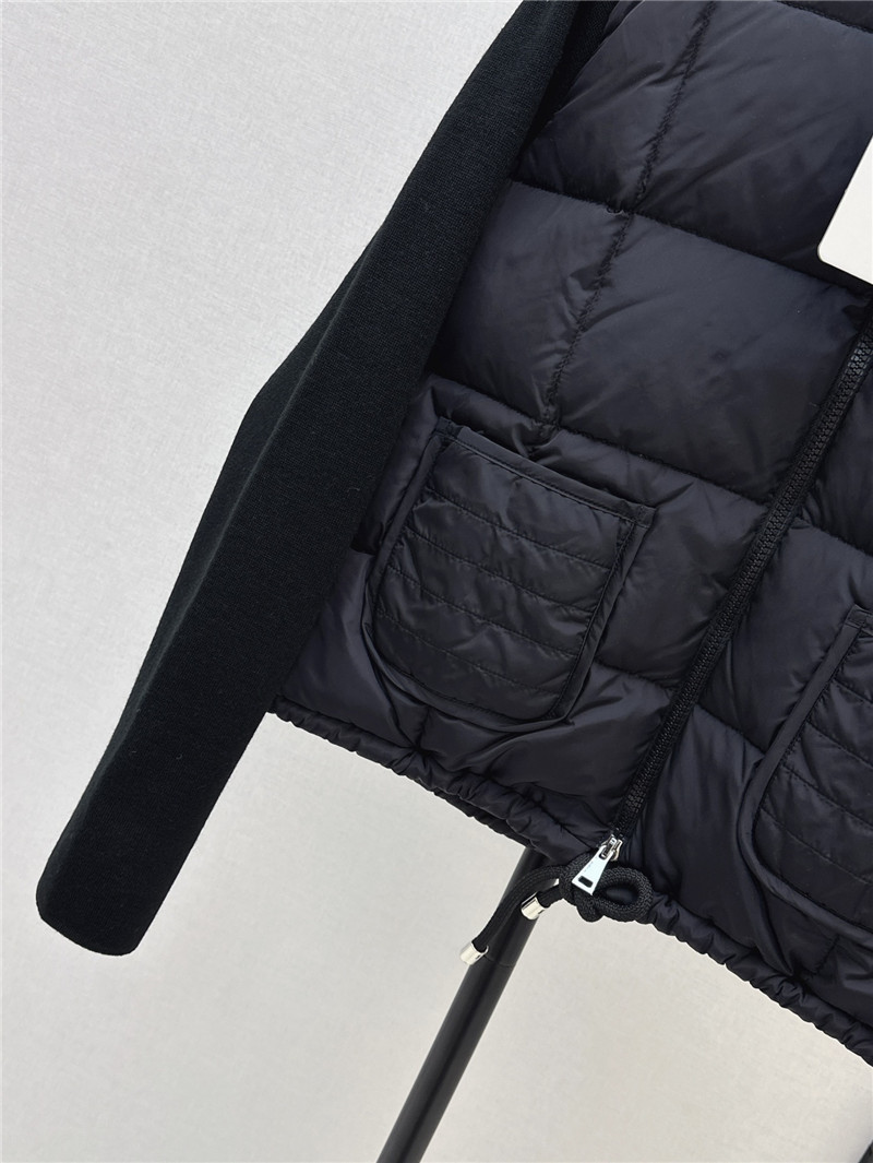 Moncler patchwork knitted down jacket