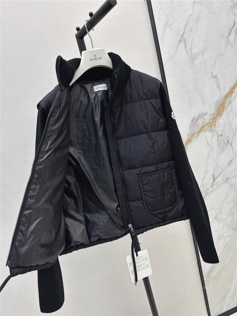 Moncler patchwork knitted down jacket