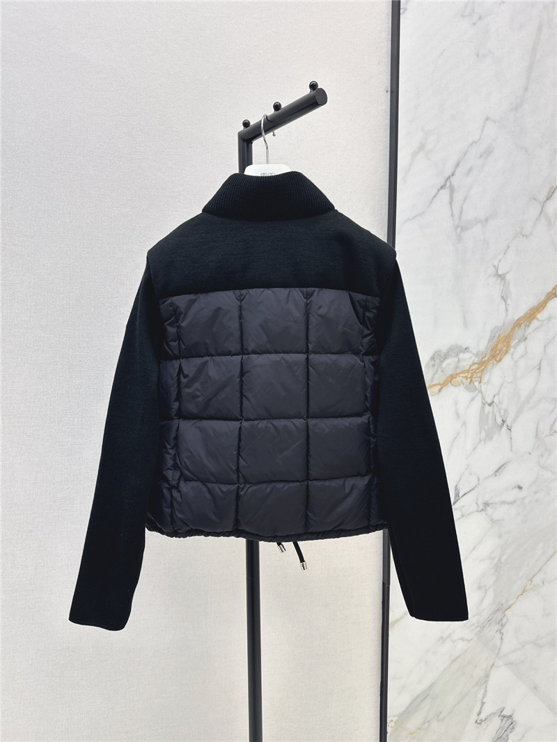 Moncler patchwork knitted down jacket