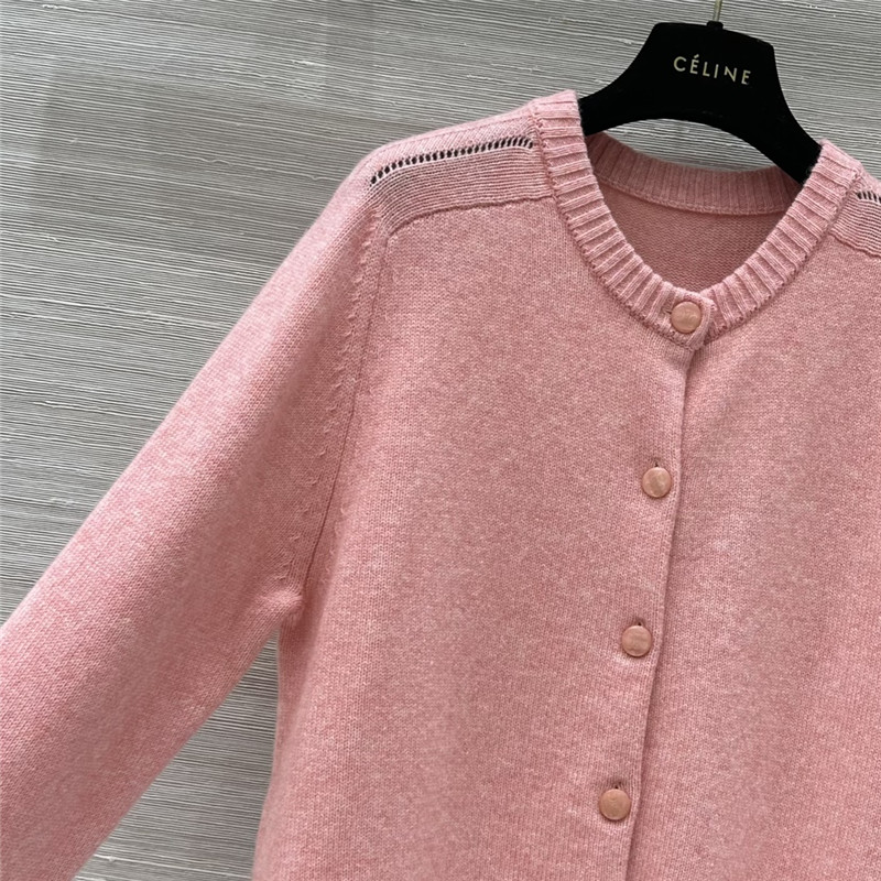 Ce1i*e baby pink cashmere cardigan