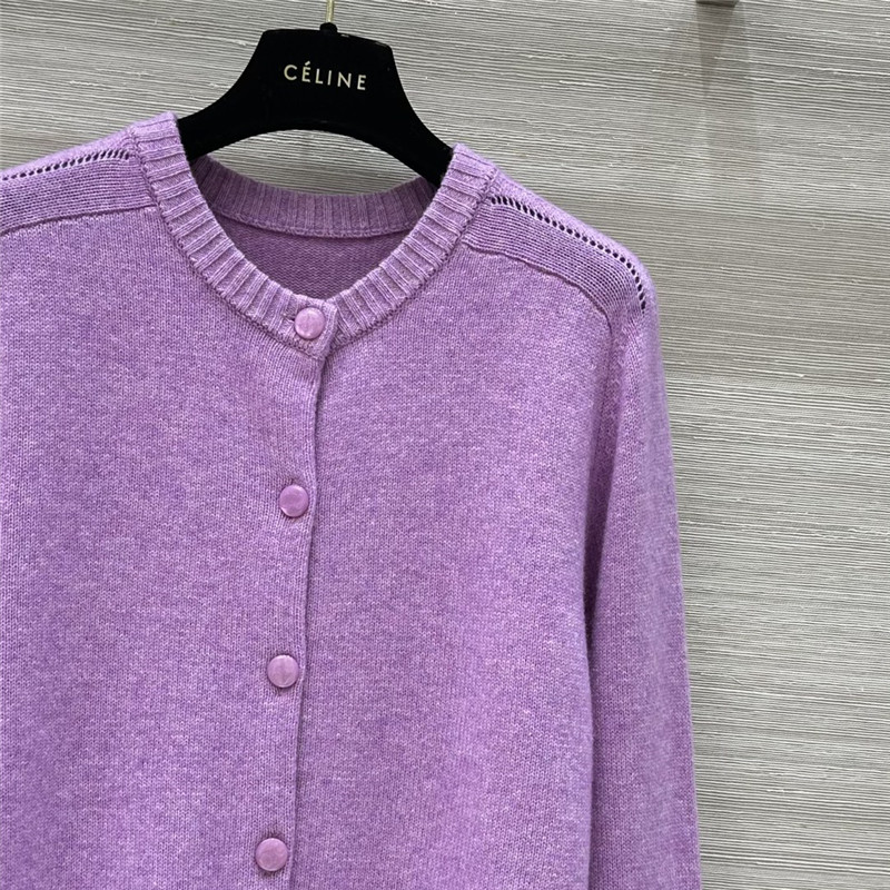 Ce1i*e purple cashmere cardigan