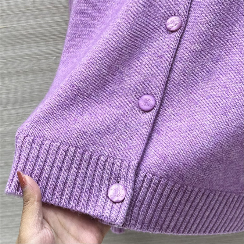 Ce1i*e purple cashmere cardigan