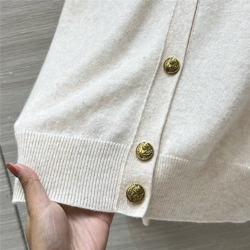 L0r0 P1ana classic baby cashmere cardigan white