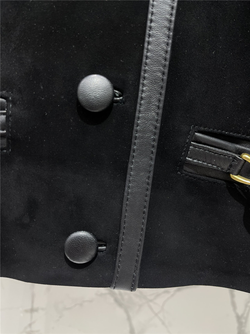 Ce1i*e patchwork leather jacket