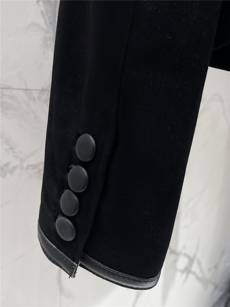 Ce1i*e patchwork leather jacket