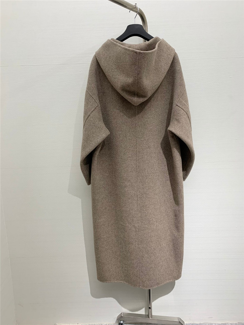 L0ew* hooded wool coat