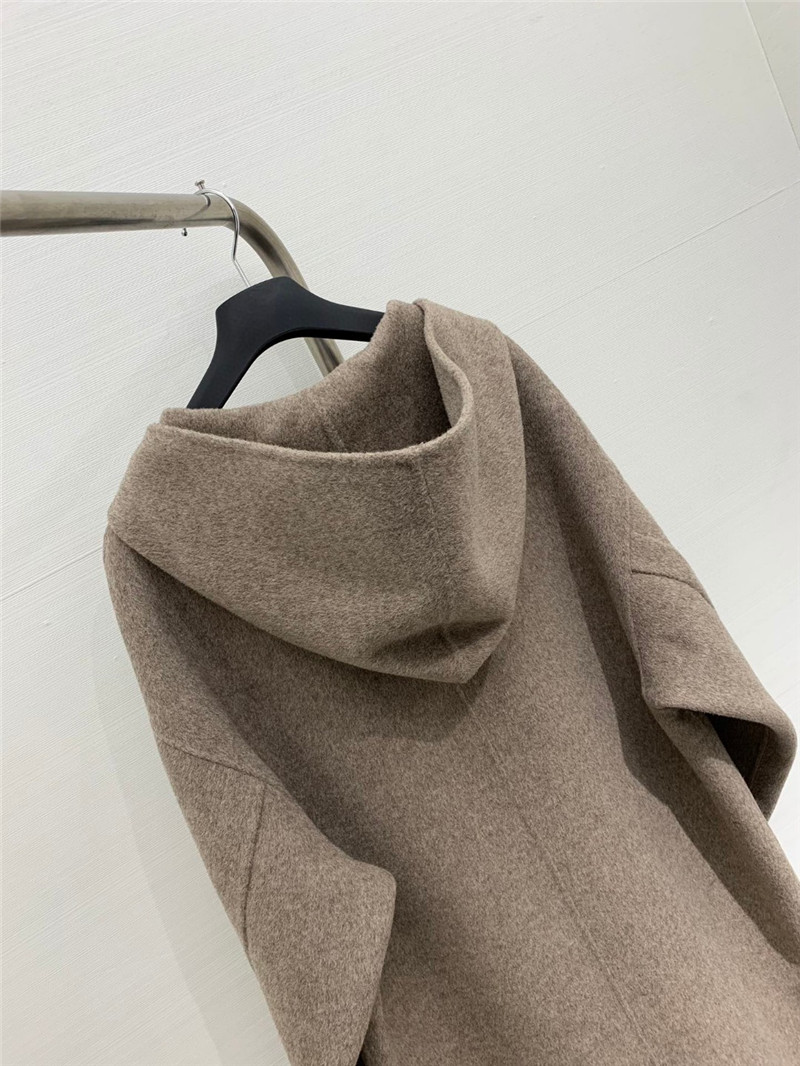 L0ew* hooded wool coat