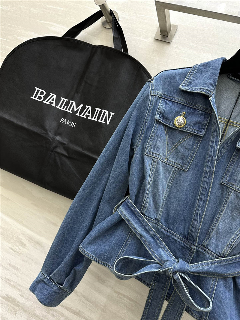 Balmain lapel denim jacket