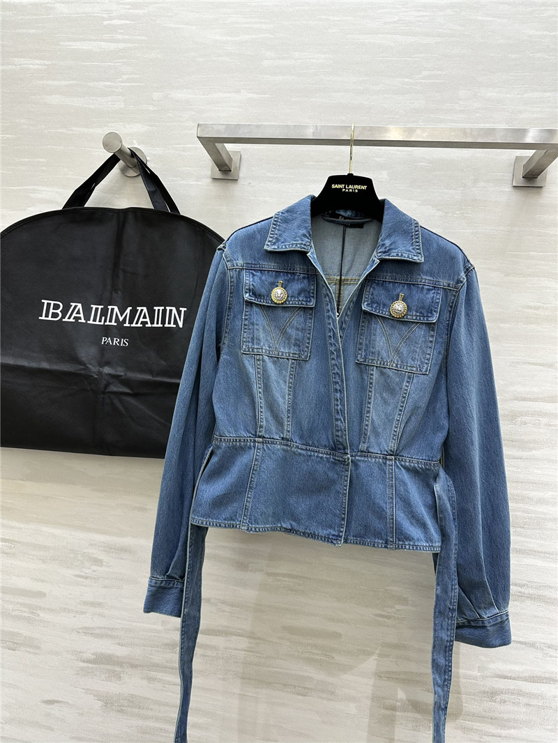 Balmain lapel denim jacket