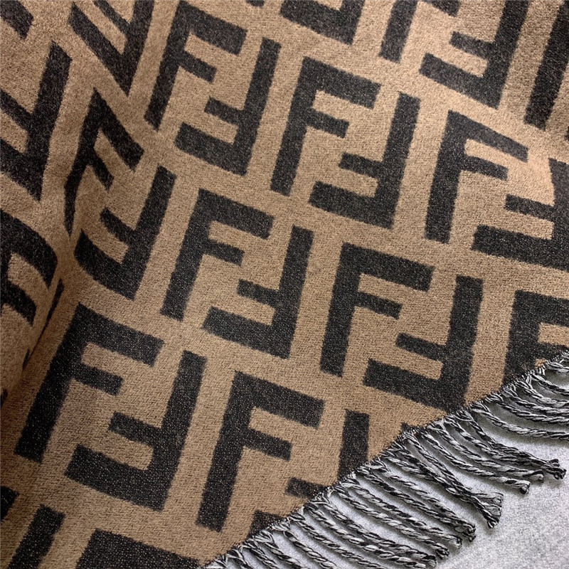 F**di wool and cashmere blend cape