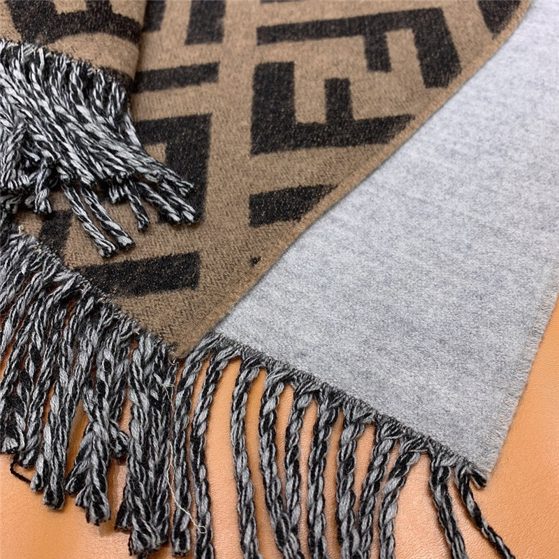 F**di wool and cashmere blend cape