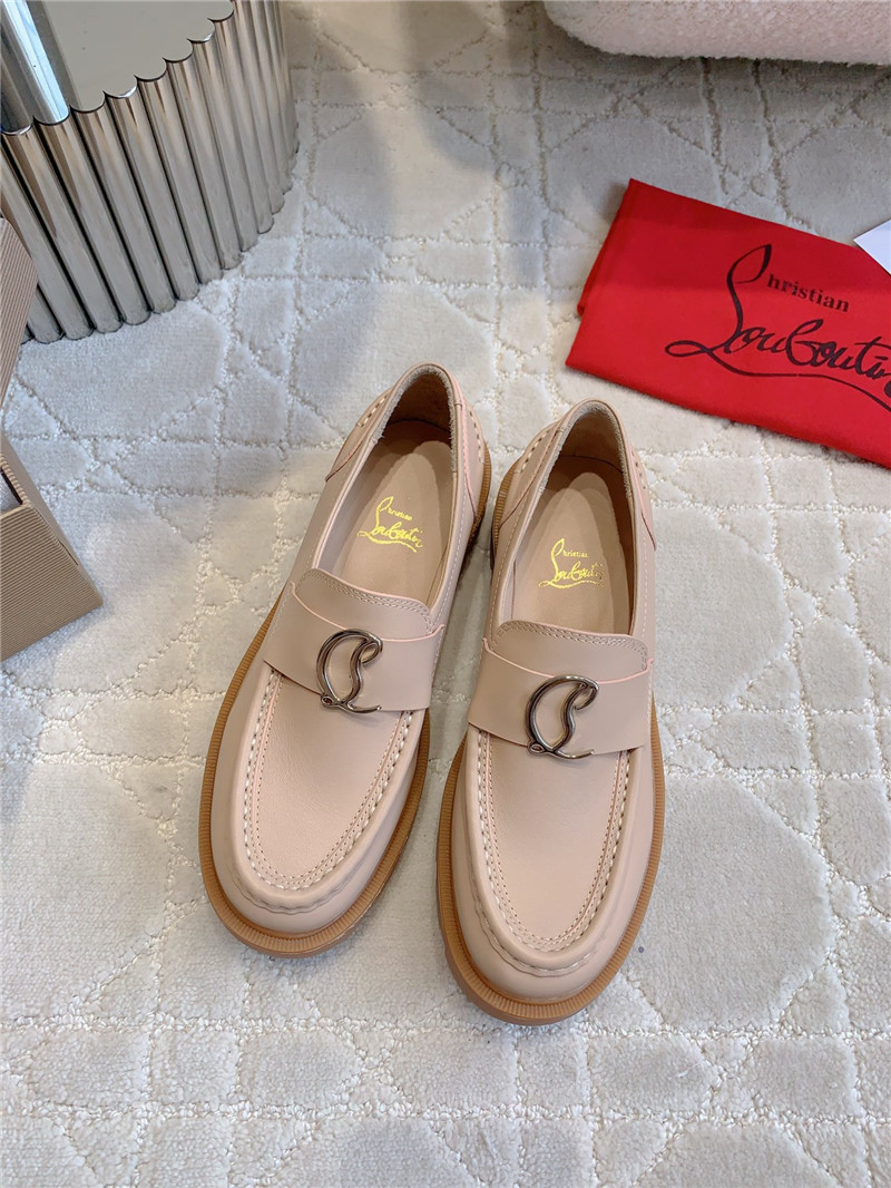 CL Moc Lug Nude Calf Leather Loafers