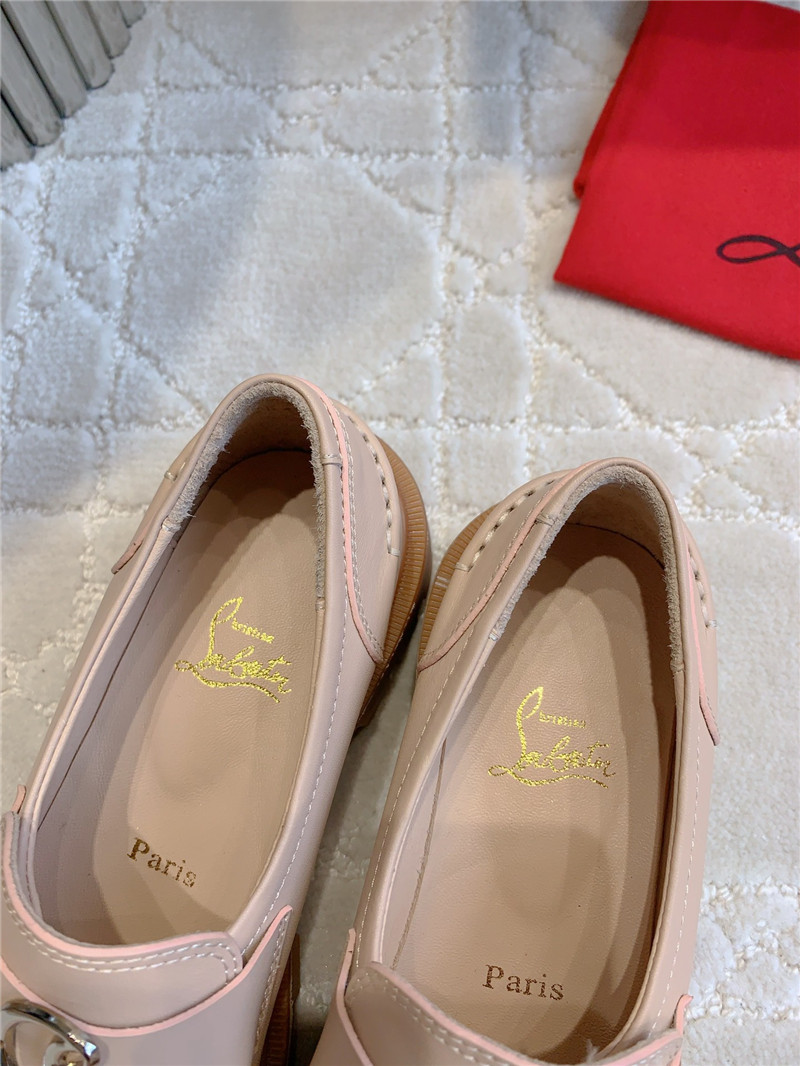 CL Moc Lug Nude Calf Leather Loafers