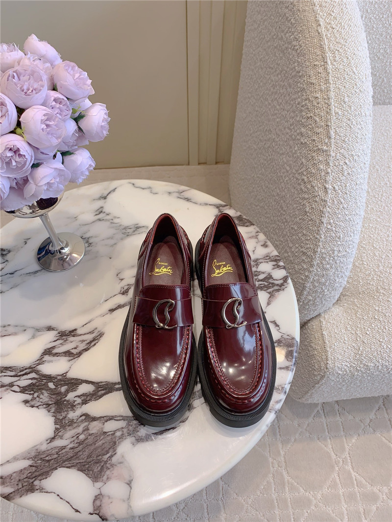 CL Moc Lug Burgundy Calf Leather Loafers