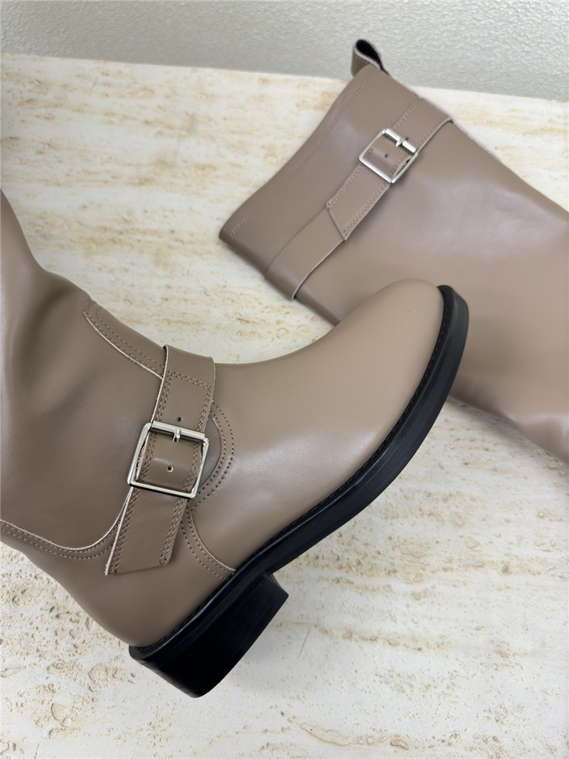 Sa1nt Lau*nt biork leather buckle biker boots